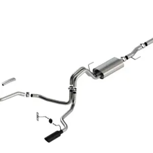 Borla 2021-2023 Ford F-150 2.7L/3.5L Touring Black Tip Dual-Exit Cat-Back Exhaust Kit