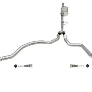 Corsa 2021-2023 Ford F-150 3.5L Sport Dual Rear Exit Black Tip Cat-Back Exhaust System