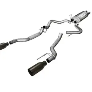 Corsa 2017-2020 Ford F-150 Raptor (Gen 2) Dual-Rear Exit Cat-Back Kit (Black Tips)